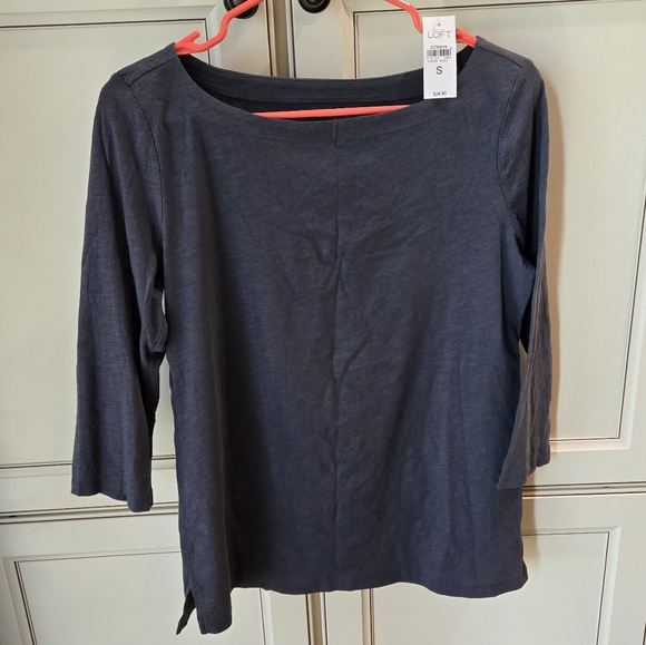NWT LOFT Top Size S Dark Blue Gray - Picture 5 of 7
